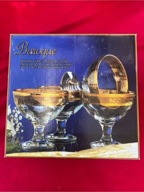 Gold Accent Crystal Dessert Coupes - Set of 4
